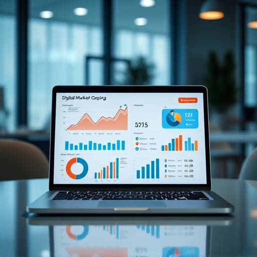 Digital marketing graphs and charts on a laptop - Digital Marketing course preview